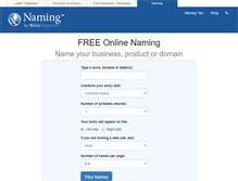 Tablet Screenshot of naming.net